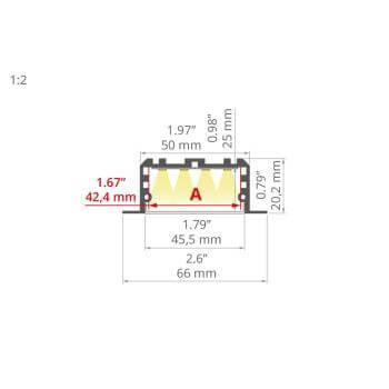 Preview: LED-Einbauprofil für große Räume